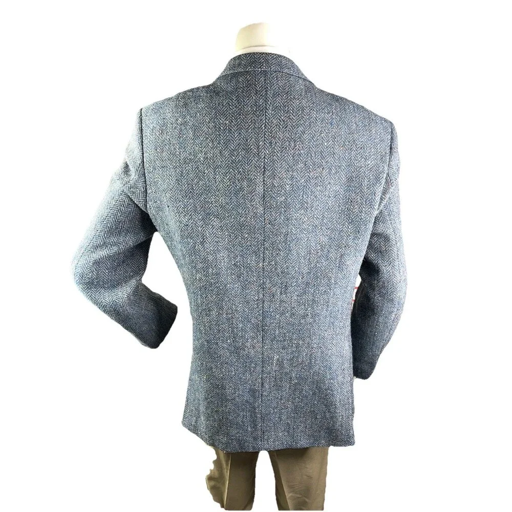 Donelgal Tweed Irish Wool Blazer Men 42R Herringbone Sports Coat Wellington